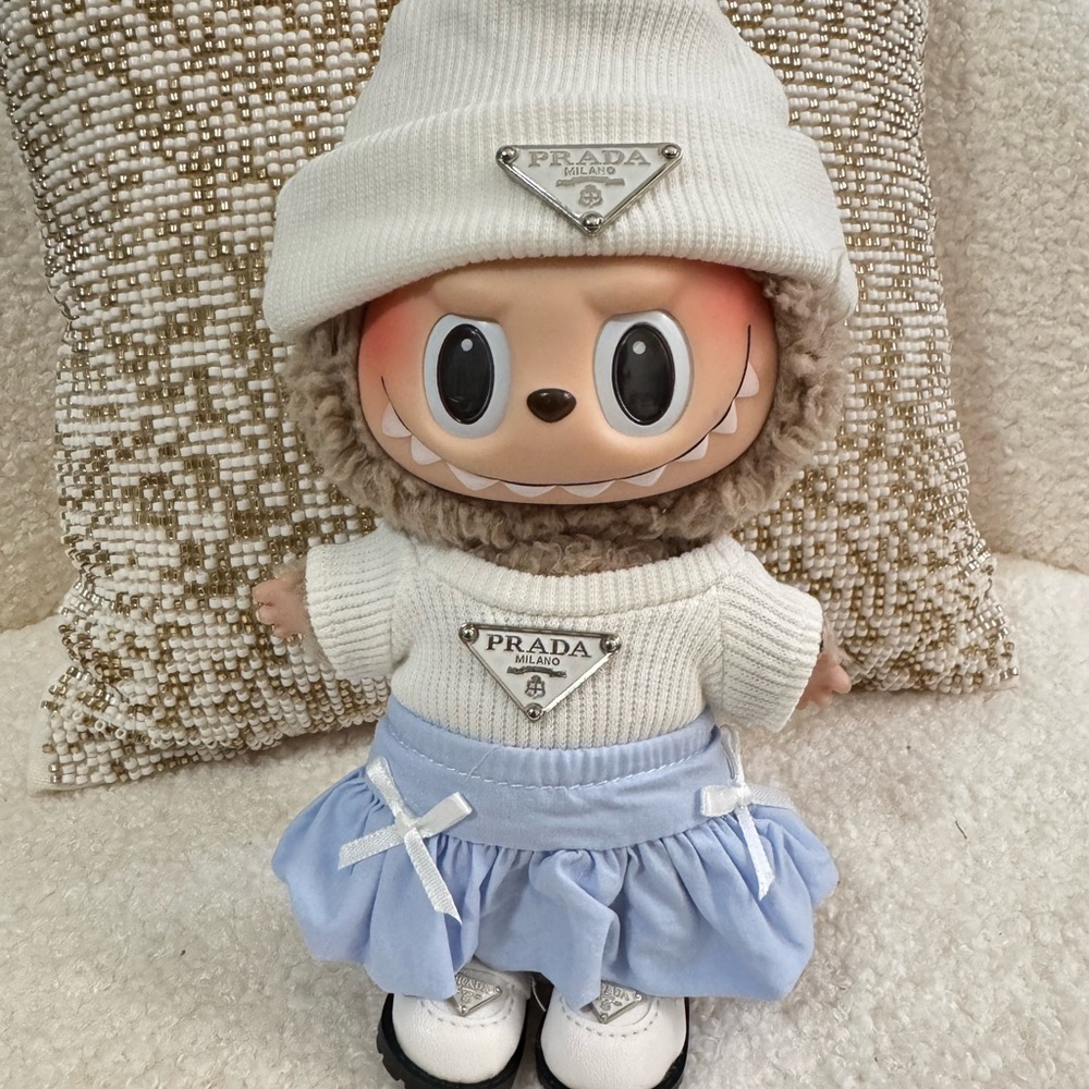 Labubu Outfit Set with Skirt and Shoes